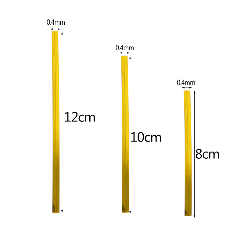 8 cm 10 cm 12 cm złota/srebrne metalowe skręcone wiązanie drutu wiązania drutu do plastikowego wiolonczeli Lollipop Torby Prezenty imprezowe Prezenty