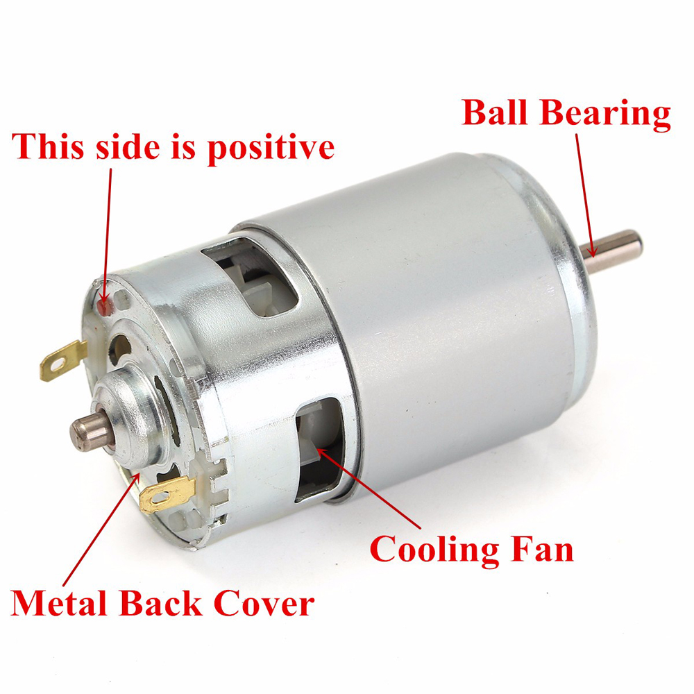 775 DC Motor DC 12V-36V 3500--9000 rpm Bollbärande stort vridmoment Högeffekt Lågbrus Elektronisk komponent Motortillbehör