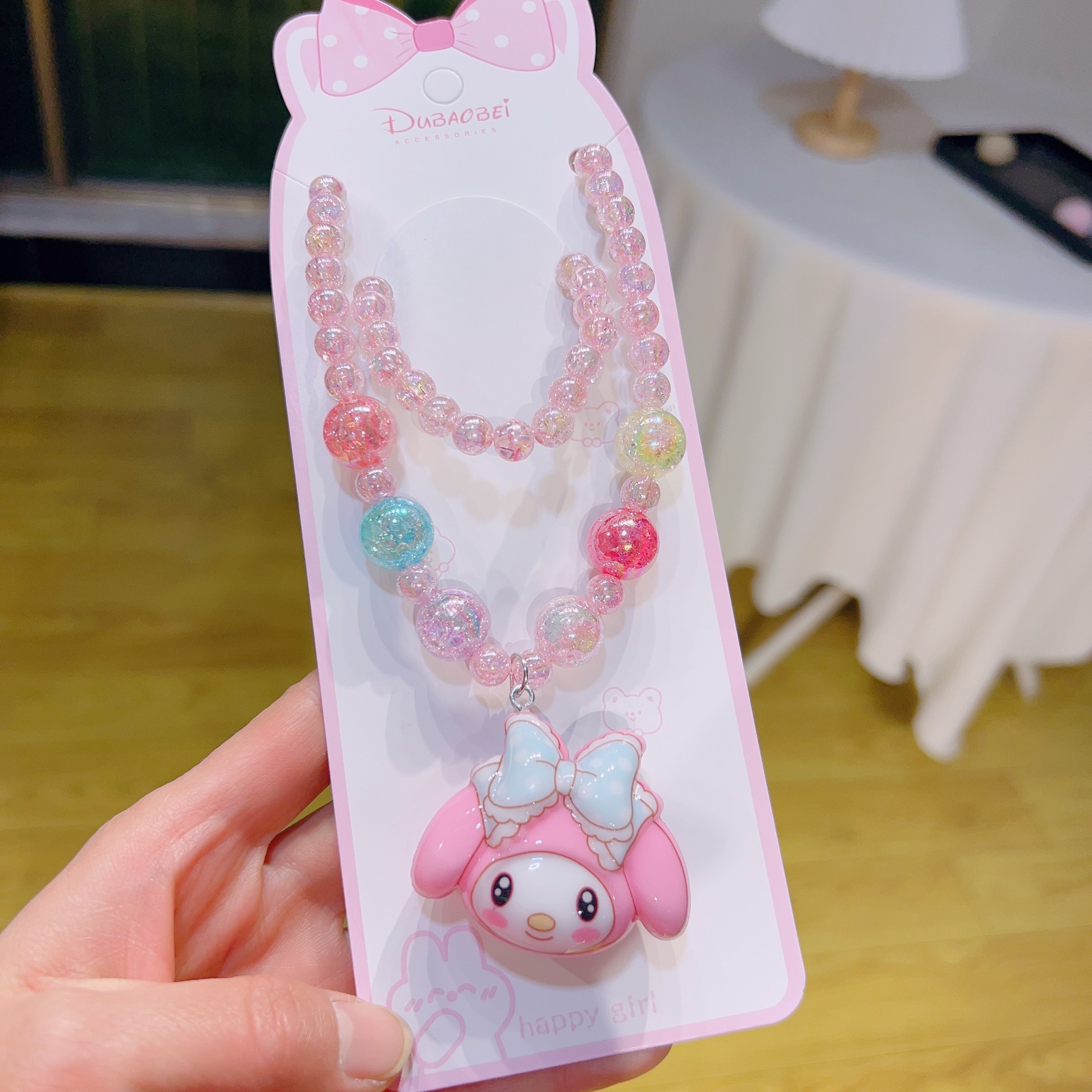 Cartoon luminous necklace set Cute children's jewelry baby bracelet jewelry holiday gift