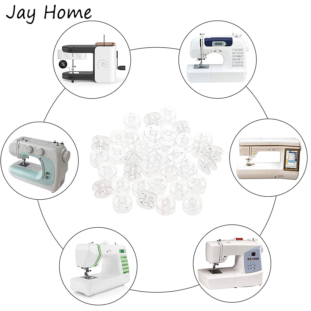 20/50/100 швейных швейных машин Прозрачные пластиковые шпобы для адаптации вышивки швейные машины