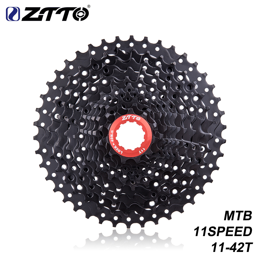 Ztto 11s 11 Velocidade 11-42t Cassete de roda livre Black Bicycle Peças de largura proporção para peças MTB Mountain Bike Bicycle Parts