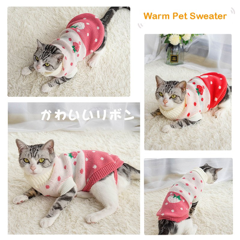 Puppy Cat suéter de inverno roupas de cachorro quentes para cães médios chihuahua dachshund casaco francês bulldog yorkie poodle pet roupa de estimação