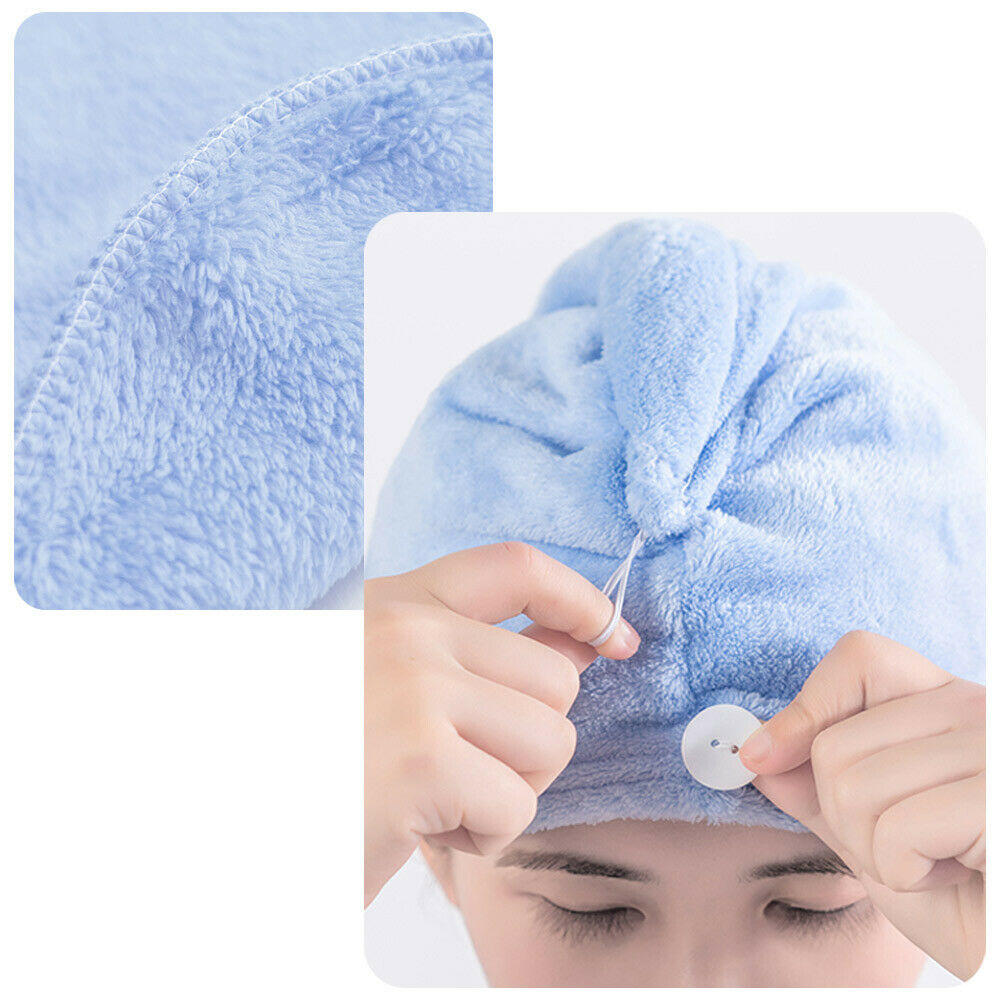 Mikrofiber süper emici saç hızlı kurutma kurutma kuru kuru havlu banyo sarma şapka hızlı kapak banyo araçları