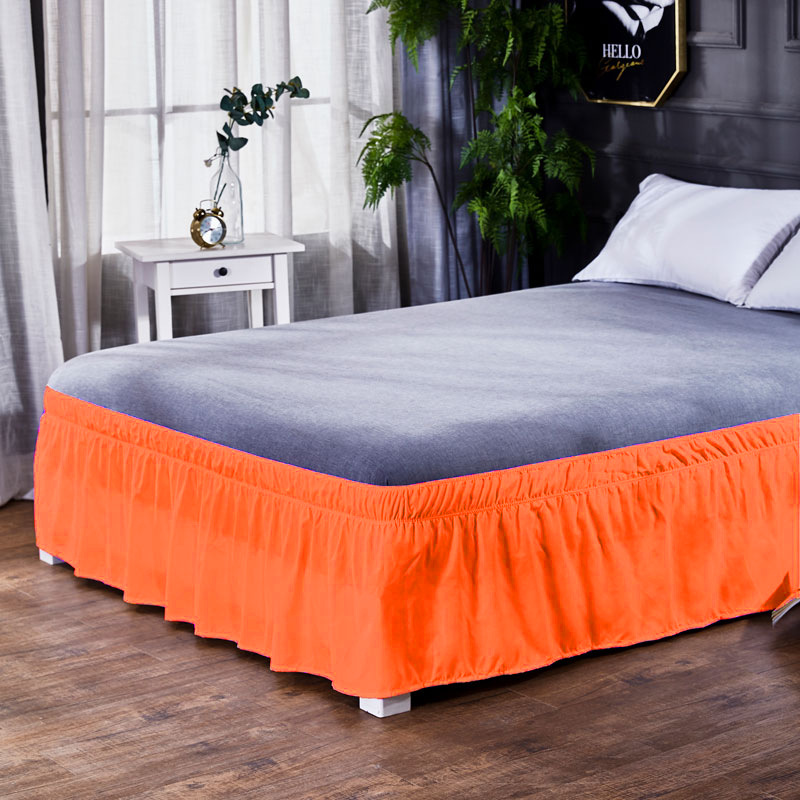 11 Farben Bettrock gebürstete Stoffbettbedeckungen ohne Bettoberfläche König Queen Size Elastic Bandbett Röcke 40 cm Höhenbetten