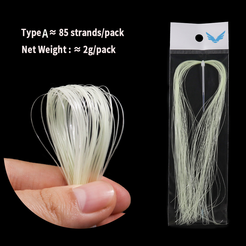 Vtwins Flashabou Holographische Leuchtfeuer leuchtende Glühfliege Bindungsmaterial für Pike Bass Streamer Fliegen Assist Haken Jigs Bucktail Lure