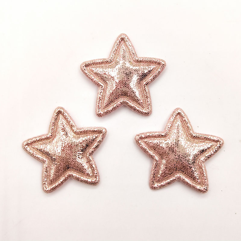 2,5 cm de paillette star acolchoado apliques para roupas de costura de roupas decoração de arco de cabelo diy