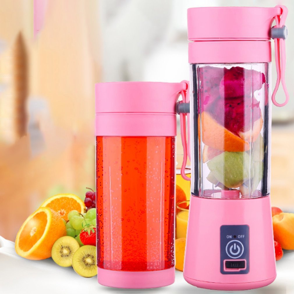 Draagbare mixer multifunctionele USB elektrische blender voedsel smoothie maker blender roeren oplaadbare 6-blad fruit juicer cup