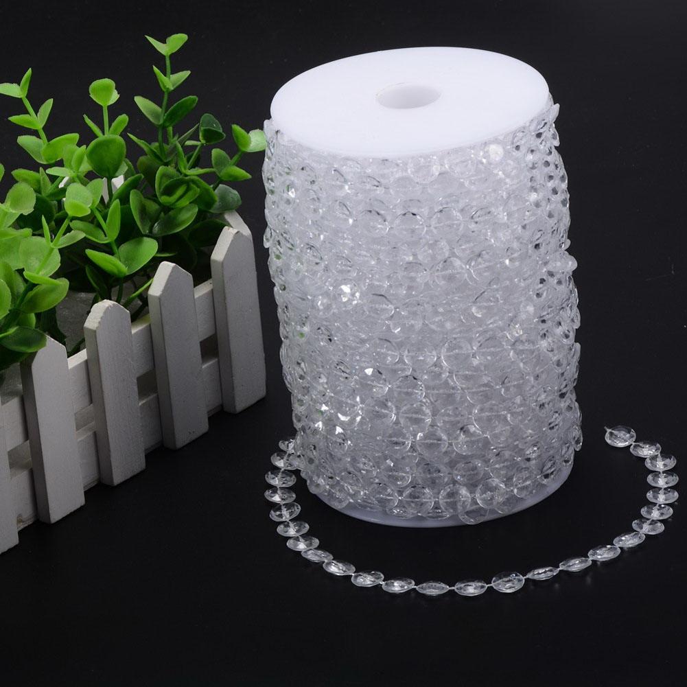 1ROLL 10M Crystal Beads Curtains Garland Diamond Acrylic Crystal Bead 33ft 커튼 문자열 커튼 DIY 웨딩 파티 장식