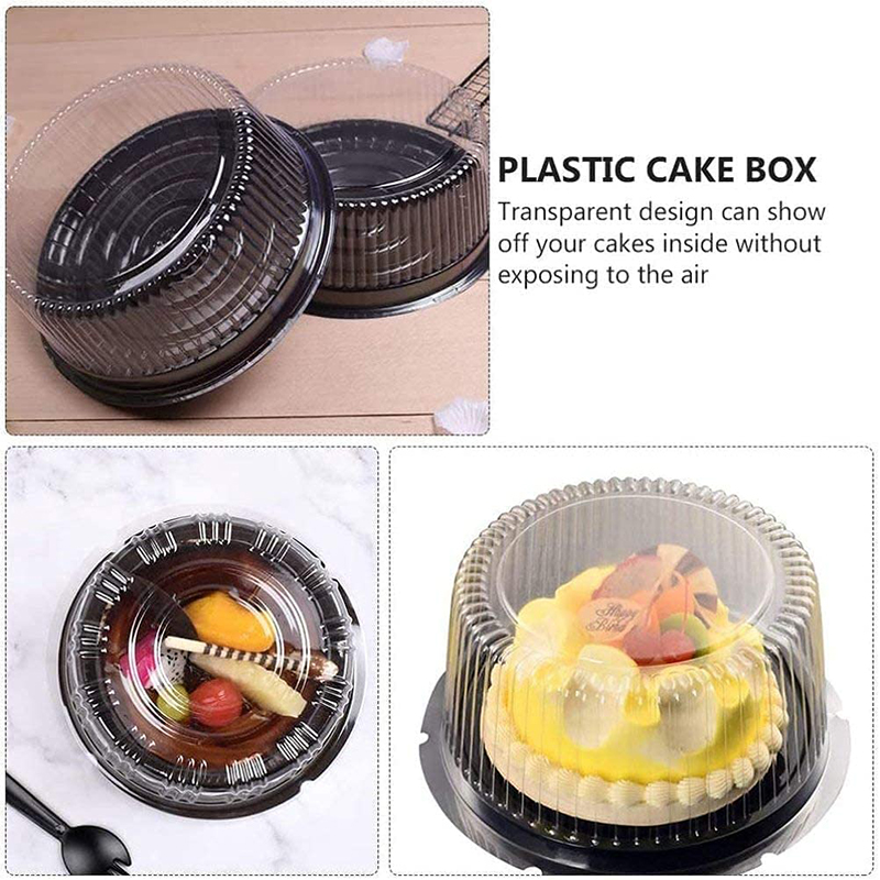 /Los 3/4/5/6 Zoll transparente Kuchenbox Plastikkuchen und Verpackung klarer Cupcake Muffin Dome Halter Koffer Hochzeit