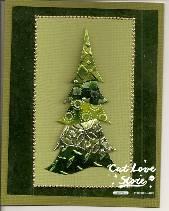 Creative Christmas Tree Metal Cut Dies Scrapbooking Scall Die Cuts Cuts Carte Making Decorative Craft Rossing New Die pour 2019