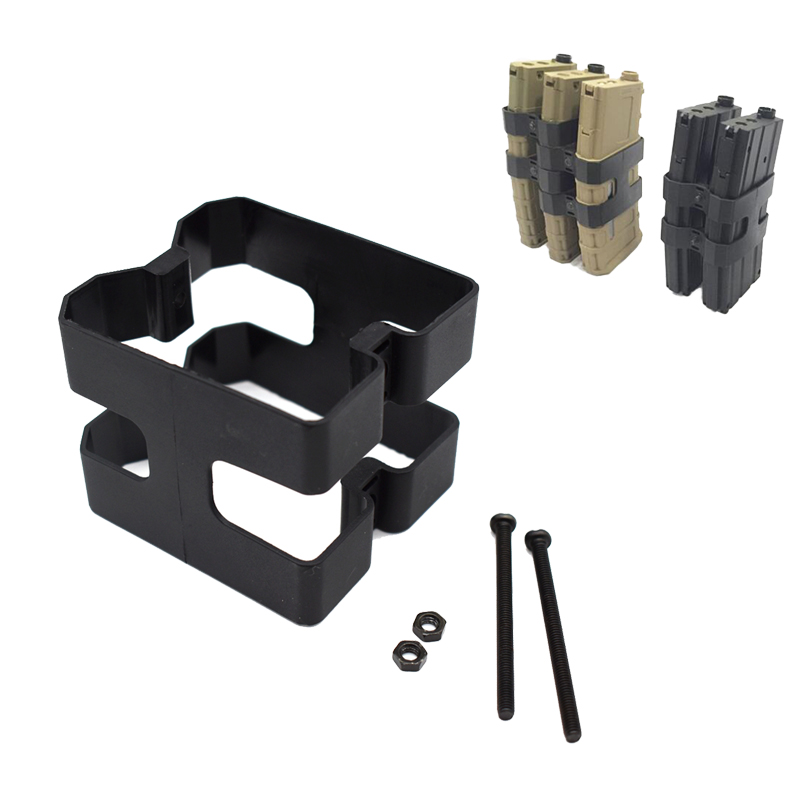 Nowy karabin Dual Magazine Link Link Clip Torebka dla AR15 M4 HK416 5,56 mm magazyn MAG Ładowacz łącznikowy złącze równoległe złącze