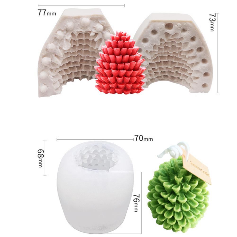 Silikonowa świeca form 3D choinka sosna stożka Silka