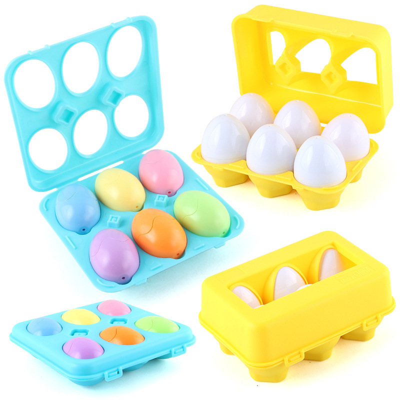 Giochi bambini Smart Eggs Montessori 3D Puzzle Shape Matching Toys Educational Toys i bambini Apprendimento Early Math Toys Montessori