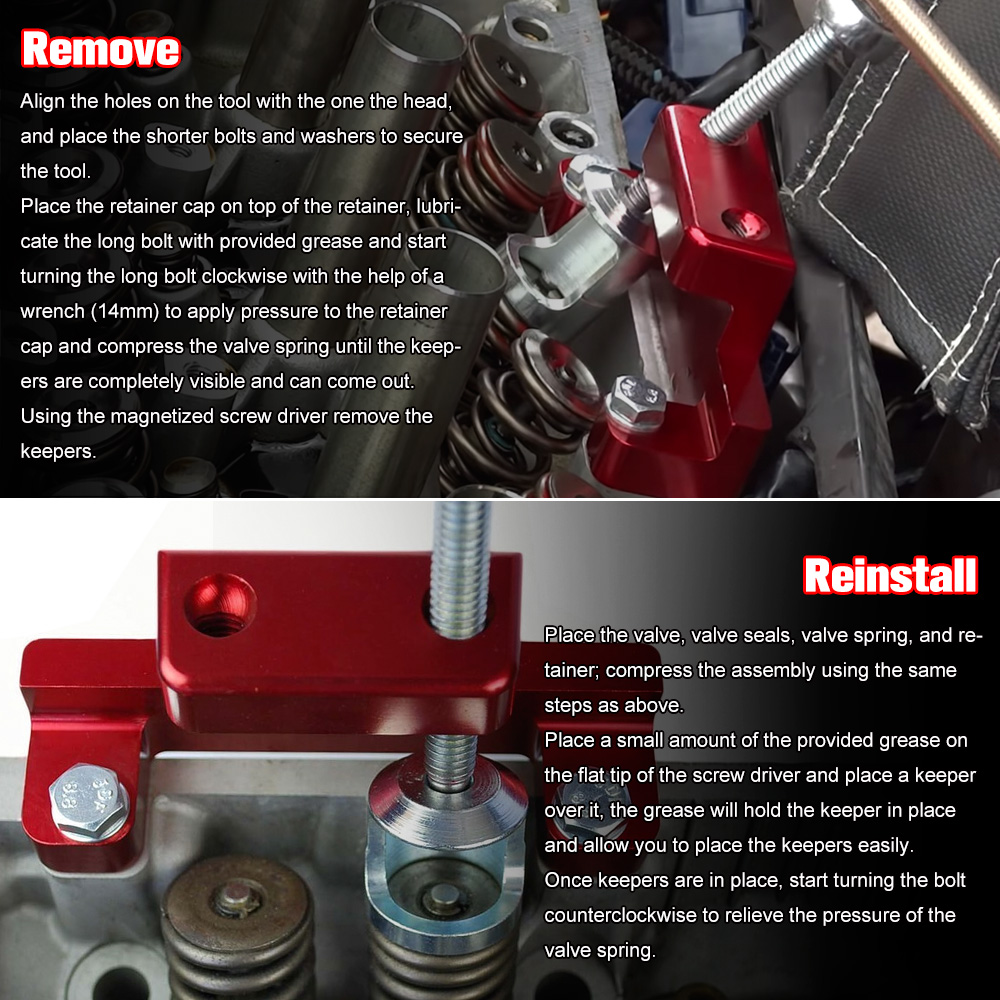 Strumento compressore a molla valvola di alta qualità Honda S2000 F20C/F22C Acura K-Series K20 K20 K24 Valve Spring Chiavita in alluminio