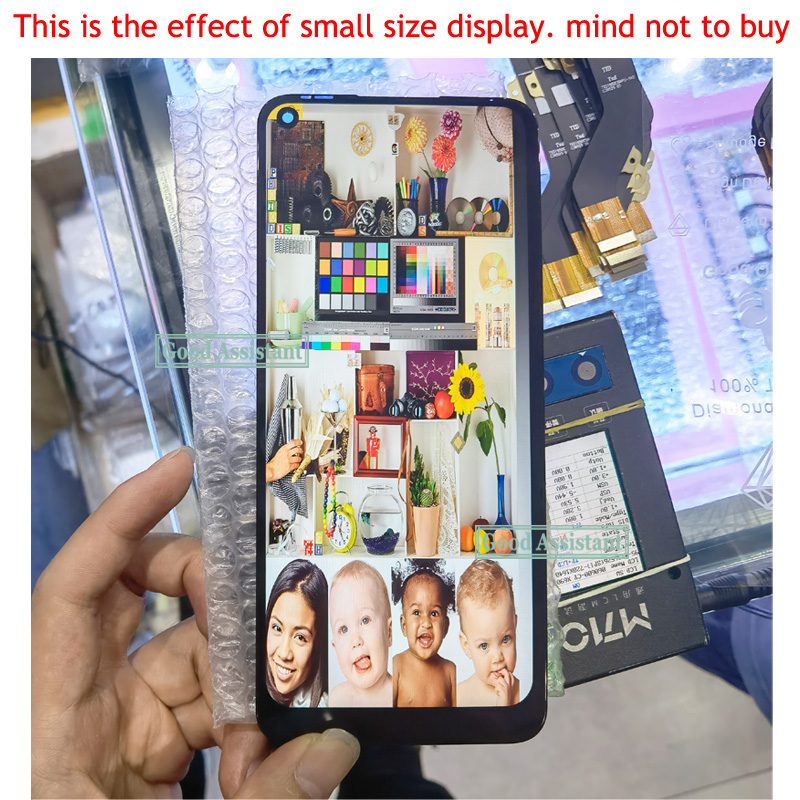 Svart 6,95 tum för Infinix Note 7 x690 x690B LCD Display Pekskärm Digitizer Montering Bytesdelar / med ram