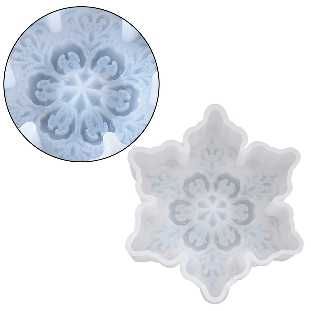 3D Snowflake stella silicone stampo stampo stampo stampo natalizio cioccolato sapone fai -da -te stampo stampo sapone in silicone che produce stampo resina artigianato