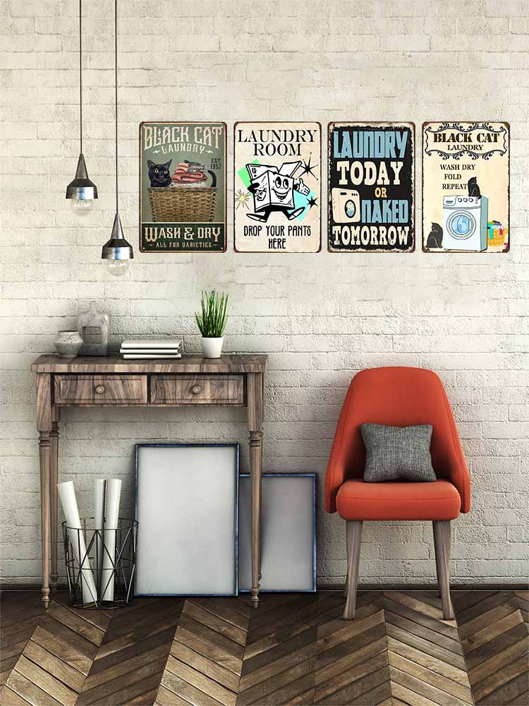 Laundry Room Hot Tub Metal Plates Signs Poster Indoor Decorations Vintage Wall Art Home Decor Accessories Plaque 20x30cm