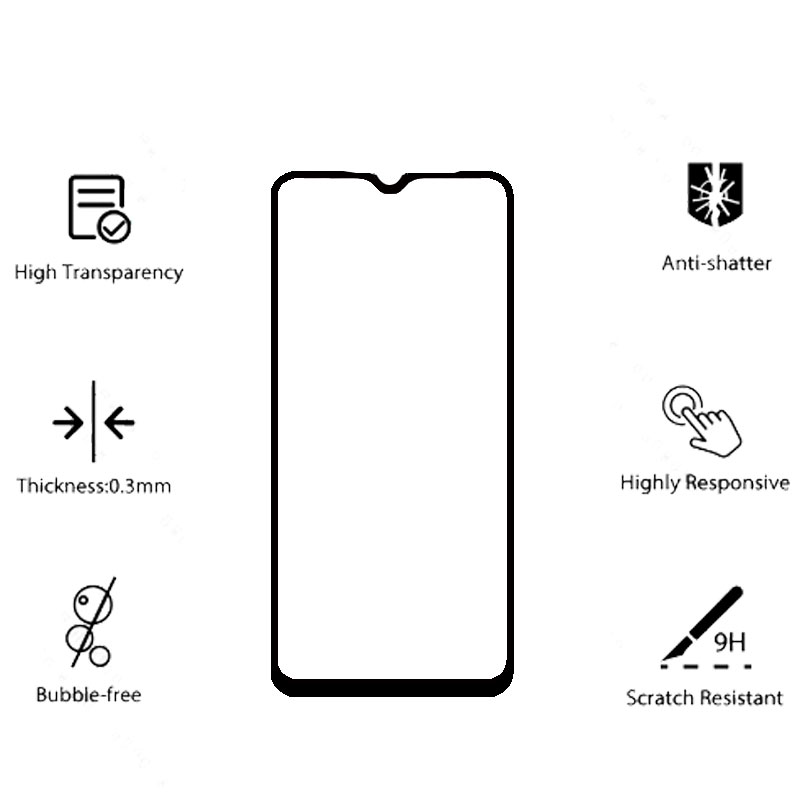 3D Full Leim temperiertes Glas für TCL 305 30SE 30 4G 305i Bildschirmabdeckung Bildschirm Beschützer für TCL 30 5G 30E Stylus 5G