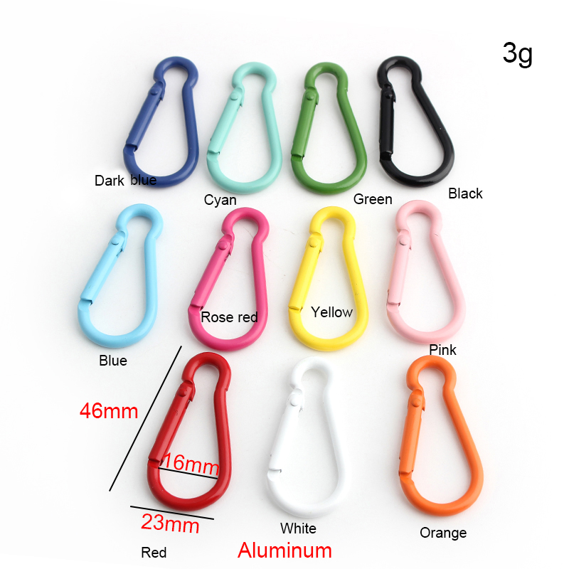 Aluminium Carabiner Spring Clips Hook Keychain Buckle Mountaine d'alpinisme Sports d'escalade pour sac à main Accessoires Sac à dos