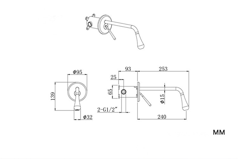 Badkamer bekken kraan messing geborsteld gouden wastafel mixer kraan likje koud toilet kraan kraan in-muur waterdruppel roségoud/goud/goud