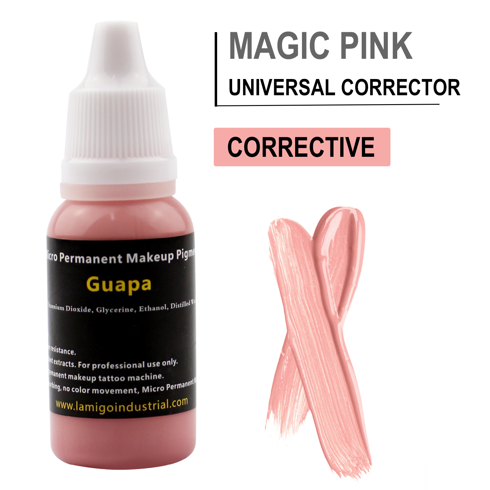 Универсальный корректор Magic Pink Permanent Makup Ink Lips Tattoo Ink Set Endbrow Dermographce Professional 15 мл