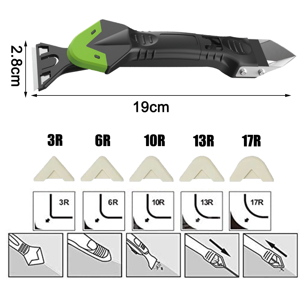 5 In 1 Silicone Remover Caulking Finisher Tool Set Sealant Smooth Scraper Grout Removal Kit Hand Floor Mould Removal Tools Set