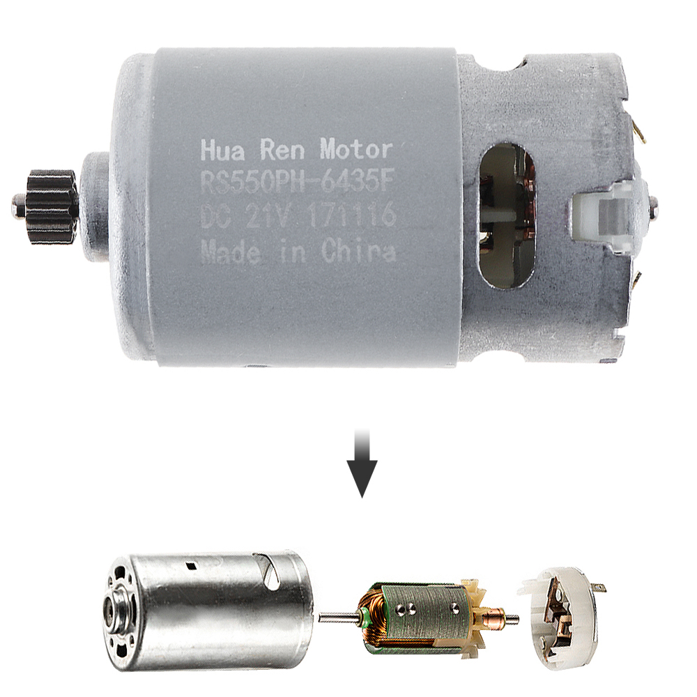 RS550 DC -Motor 10,8 V/12 V/16,8 V/18 V/21V Mikro -Elektromotoren mit 9/11/12/14teeth hoher Drehmomentgetriebe für Bohrschraubendreher