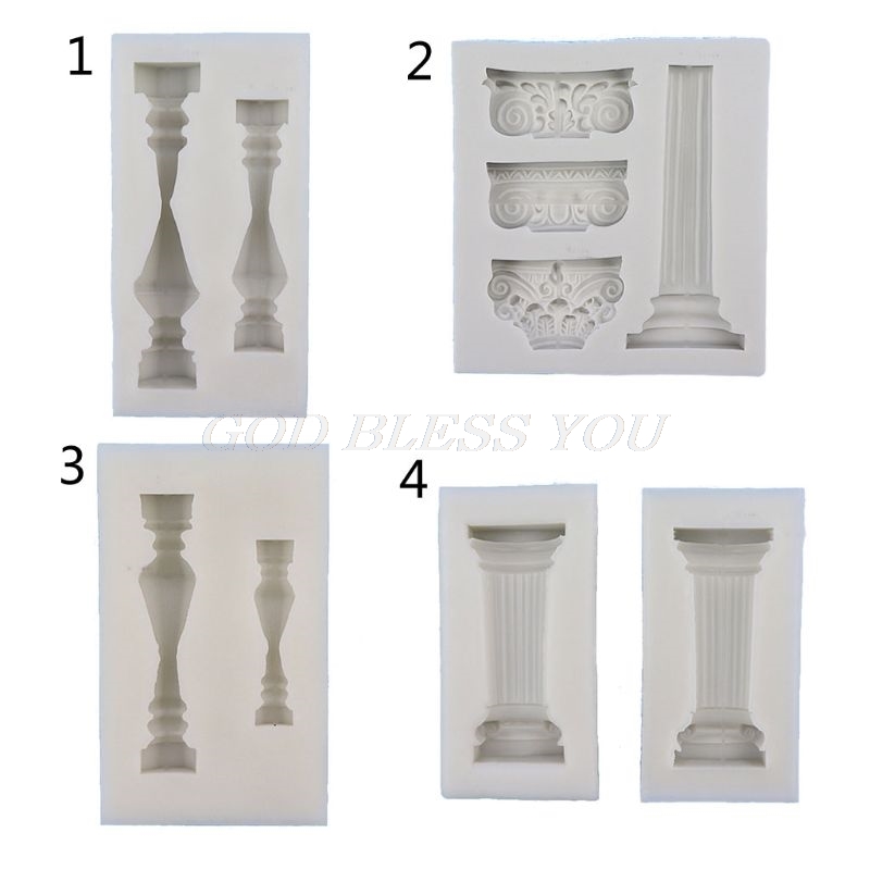 Ancient Greek Pillars Mold Roman Column Mold Sugarcraft Chocolate Pastry Polymer Clay Epoxy Resin Art Crafting Tools Drop Ship