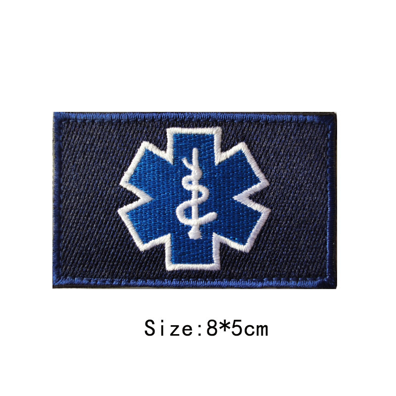 Star of Life broderie Patches American Rescue Medical Paramedic Badge brassard Tactical Army Military Tissu Military
