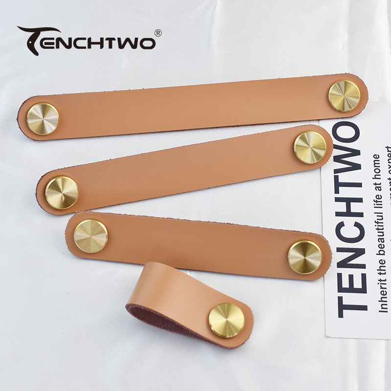 Tenchtwo Nordic Furniture Handles Gold Kitchen Dresser Drain Mounbs for Wardrobe Leath