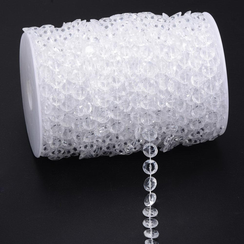 1ROLL 10M Crystal Beads Curtains Garland Diamond Acrylic Crystal Bead 33ft 커튼 문자열 커튼 DIY 웨딩 파티 장식