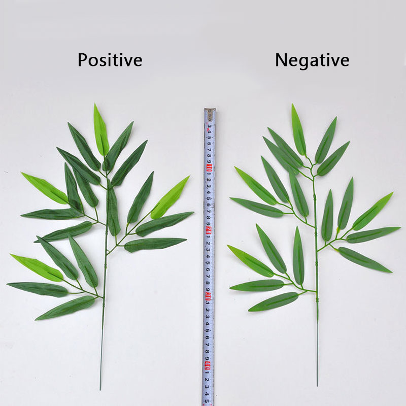 10 -stcs/2 stks kunstmatige bamboe bladeren plastic nepplanten groen bamboe filiaal voor trouwhuis hotel kantoor decoratieve bloemen
