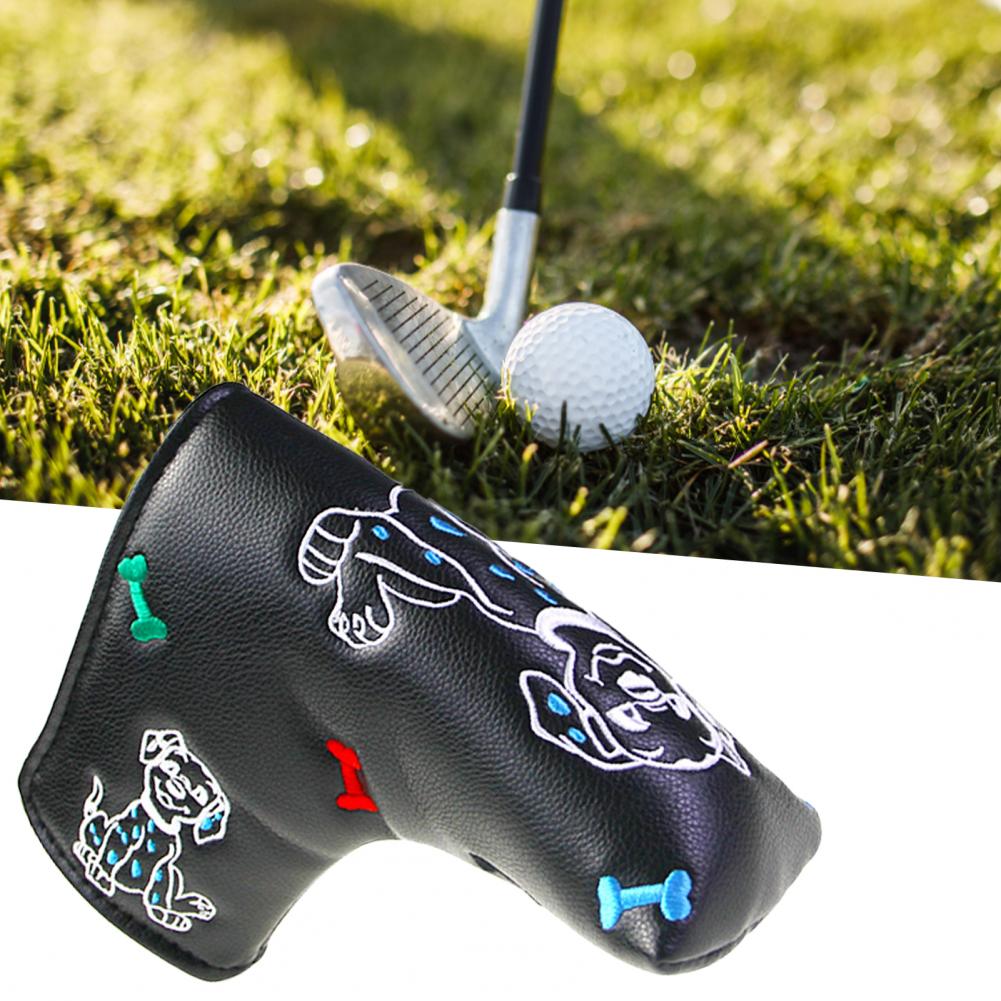 Golf Head Cover Dust-proof Water-proof Accessory Dog Bone Golf Mallet Putter Head Covers for Outdoor