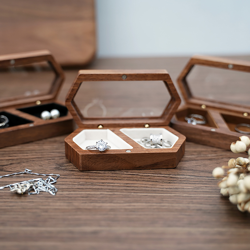 Boîte de bijoux en bois haute capacité