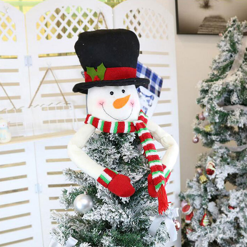 Рождественская елка верхняя топпер с большим крышкой снеговик