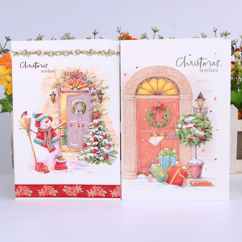 / set Carte de voeux avec enveloppes joyeux Noël meilleurs vœux vierges de remerciement cartes-cadeaux