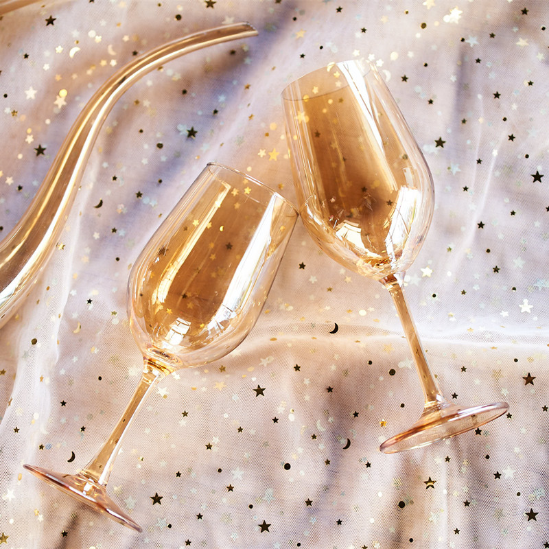 âmbar revestimento cálice cristal champanhe vidro caseiro festa de casamento de champanhe flauta copo de vidro de vidro de vidro criativo drinkware