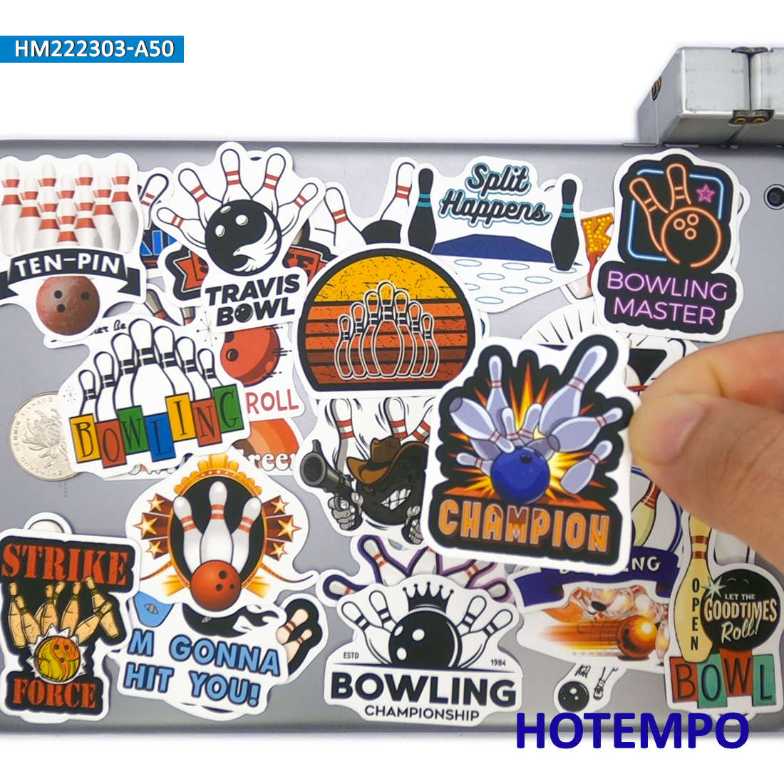 divertenti slogan bowling retrò adesivi a sfera rotoli sportivi interni taccuini laptop laptop lapello la valigia la bici da skateboard decalcomanie auto