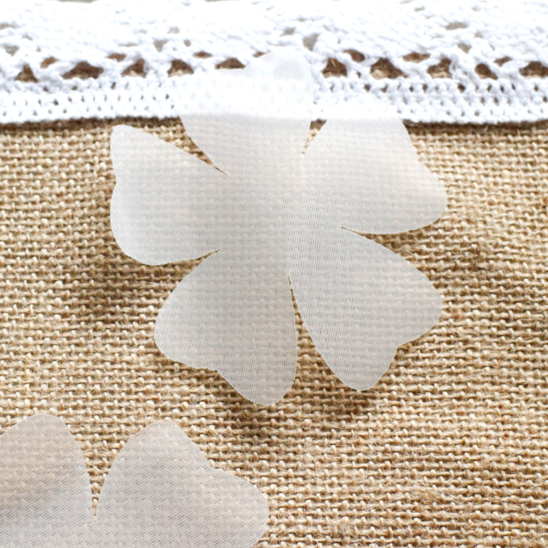 / Accessoires de vêtements Petites fleurs Applique blanc dans Organza Broche bricolage Robe de mariée