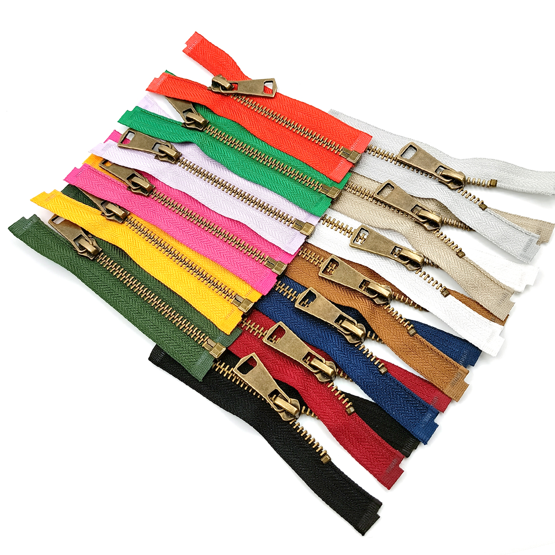 5# Hoogwaardige kleurrijke open-end Auto Lock Copper Metal Zipper Diy Handcraft voor kleding Pocket Gekleding Schoenen Zakken