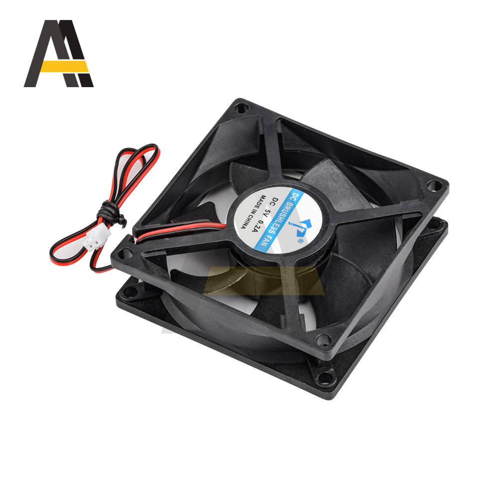 Computer CPU Radiator Mini Cooling Fan DC8025/DC3010 Kylfläkt DC 5V/12V/24V Två-tråds 3D-skrivarbil Projektor Cooling Fan