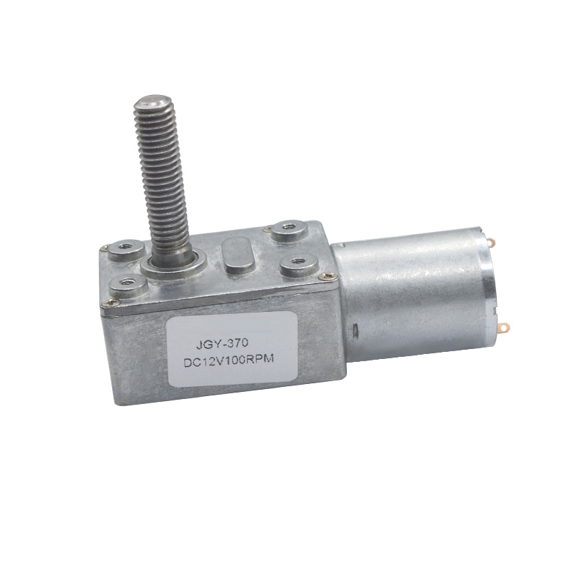 JGY-370 M8 Eixo de rosca 2rpm-210rpm de altura DC 6V 12V 24V Motor de engrenagem de minhocas