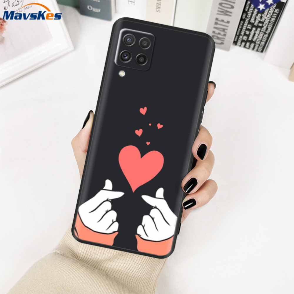 Pour Samsung Galaxy M22 Case SM-M225FV BOOD BUPER TPU Soft TPU pour Samsung M32 4G M325FV CASE SILICONE M 22 M 32 Fundas Cute