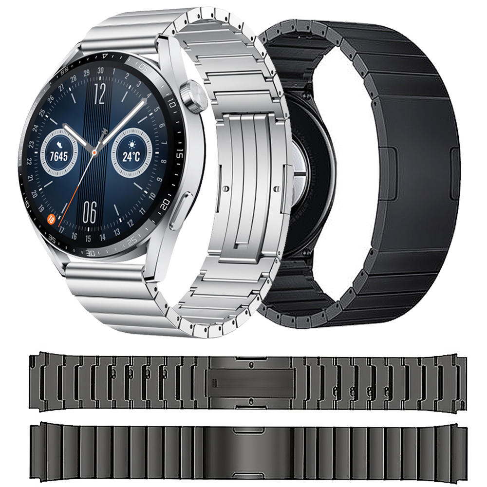 Luxury Titanium Metal Watch Band för Huawei Watch 4 3 Pro GT4 GT3 2 Pro SE 46mm Buds Wrist Strap 22mm Bytesbara bältesarmband