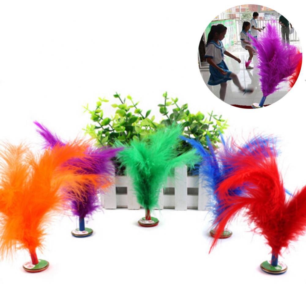 Sconti del 75% caldo!2 pezzi Feather Calcio cinese Shuttlecock Kids Toy Sport ESERCIZIO OUTDOOR GIOCO