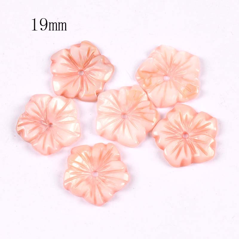 5 pezzi da 8-24,5 mm Flower Pink Flower Curved Mother of Pearl Gustni naturali gioielli che producono accessori le orecchie fai-da-te artigianato