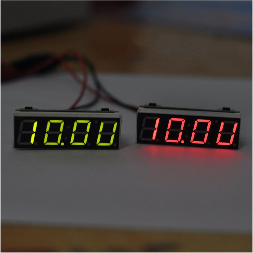 3 em 1 LED Time Digital Clock Temperature Module Termômetro de voltímetro para carro Decoração eletrônica de relógio DIY DIY