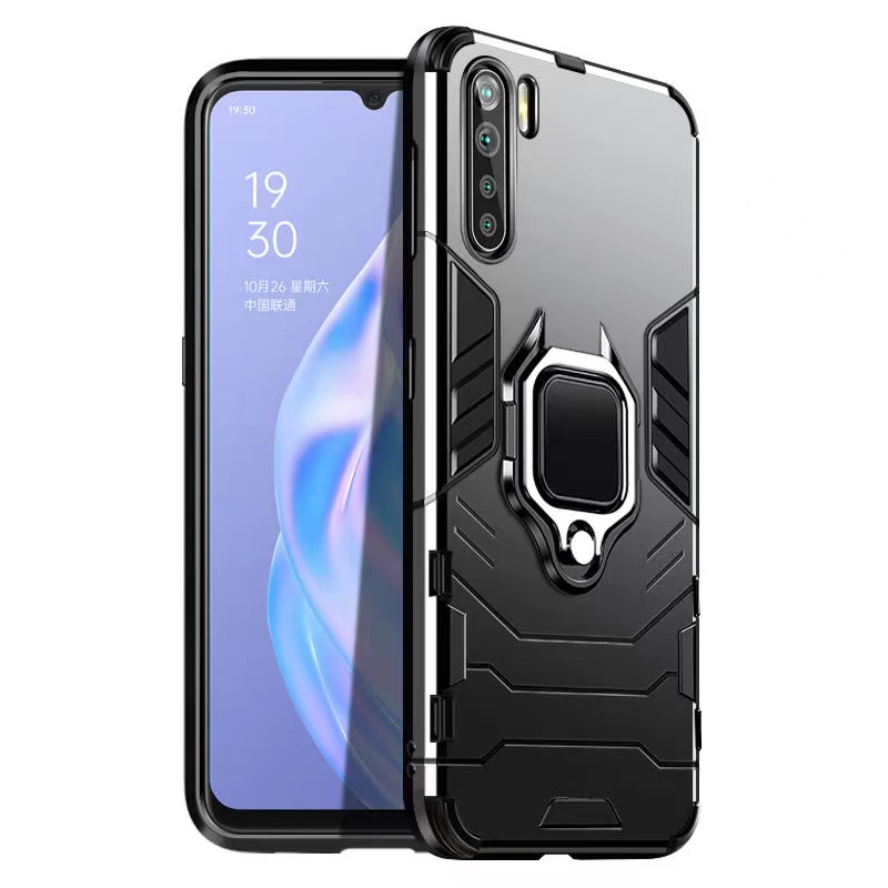 OPPO A91 SUCKSUST PUNMOR FALL FÖR OPPO A91 A31 F15 A5 A9 2020 Ringstativ Telefonskydd för Realme X50 Pro Reno 2Z 2F Hitta x2 Neo