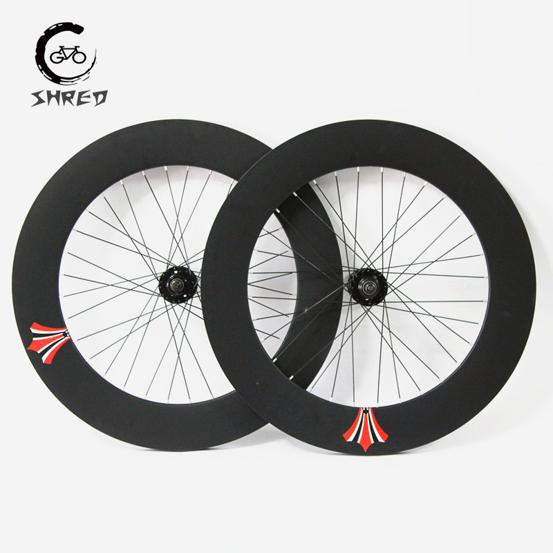 700C 90MM Fixed Gear Bike Wheels Aluminum Alloy Fixie TRACK Wheelset Single Speed Bike Parts Racing Wheel with 32H Bearing Hub