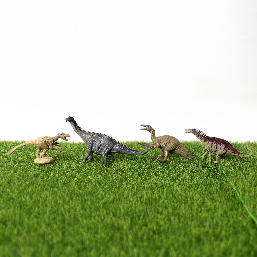 8st plast Tiny Dinosaur Figures, detaljerad textur Miniatyr Dino Figurer Cake Topper Toy Set Christmas Birthday Present till barn